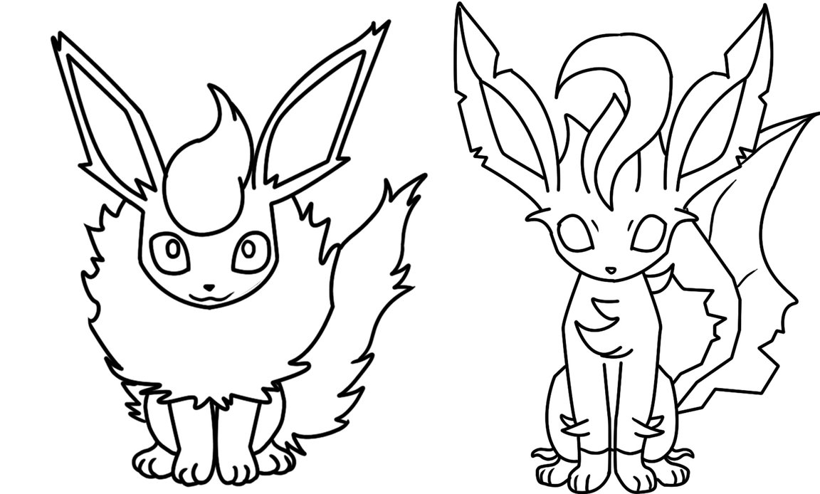 Flareon Coloring Pages And Leafeon Page Bellatrixie White 1152x694 Flareon Coloring Pages And Leafeon Page Bellatrixie White