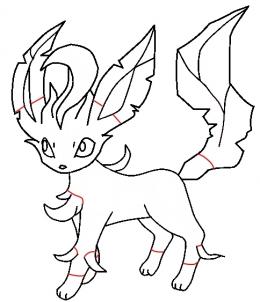 How To Draw Leafeon 260x302 How To Draw Leafeon