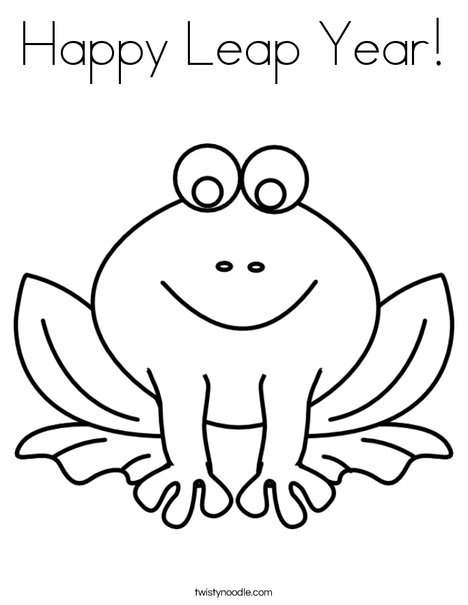 Happy Leap Year Coloring Page 468x605 Happy Leap Year Coloring Page