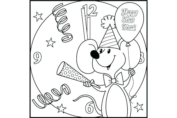 600x400 Happy New Years Coloring Pages Cute Baby New Years Eve In Action