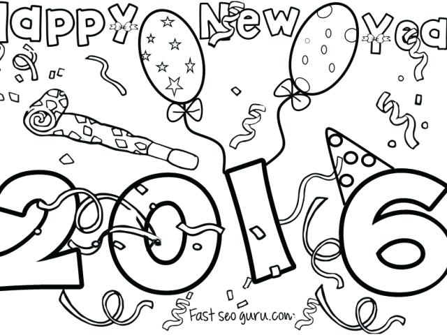 640x480 New Year Coloring Pages Happy New Year Free Leap Year Coloring