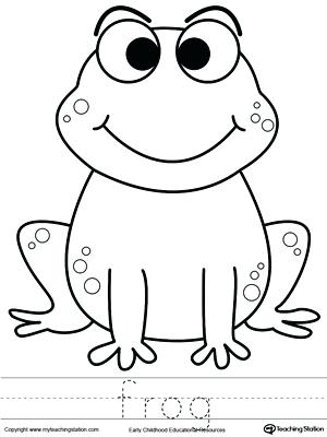 300x400 Frog Color Page Frog Coloring Page And Word Tracing Leap Year Frog