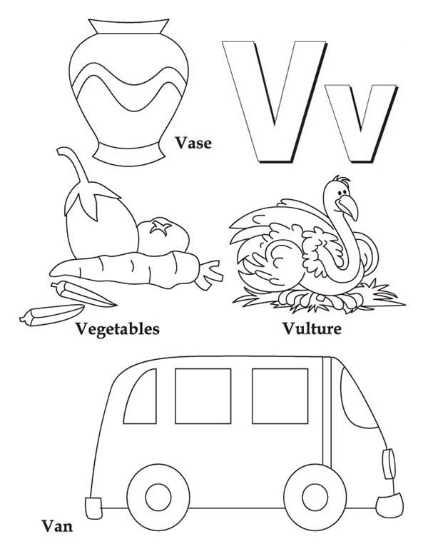 600x776 Letter V Coloring Pages Learning Letter V Coloring Page For Kids