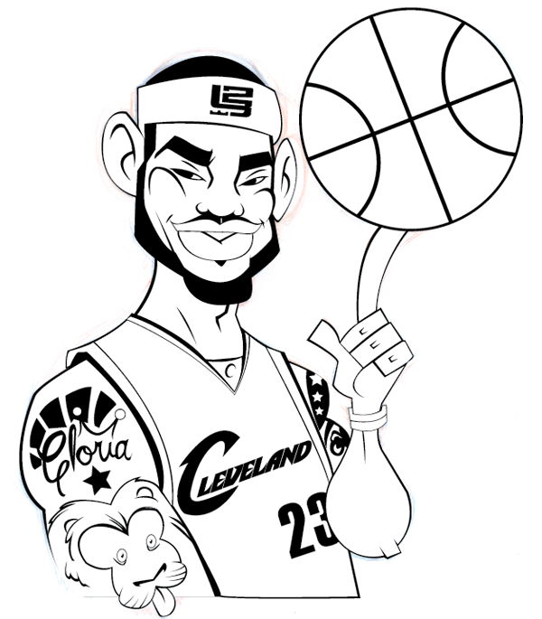 600x685 Lebron James Coloring Pages Lebron James Coloring Pages