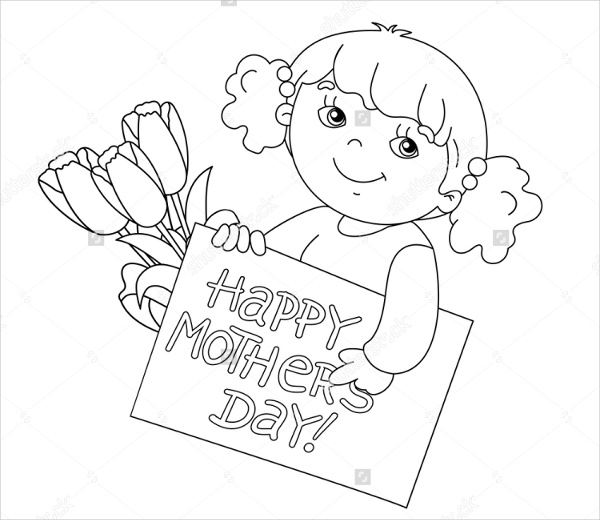 600x520 Mothers Day Coloring Pages