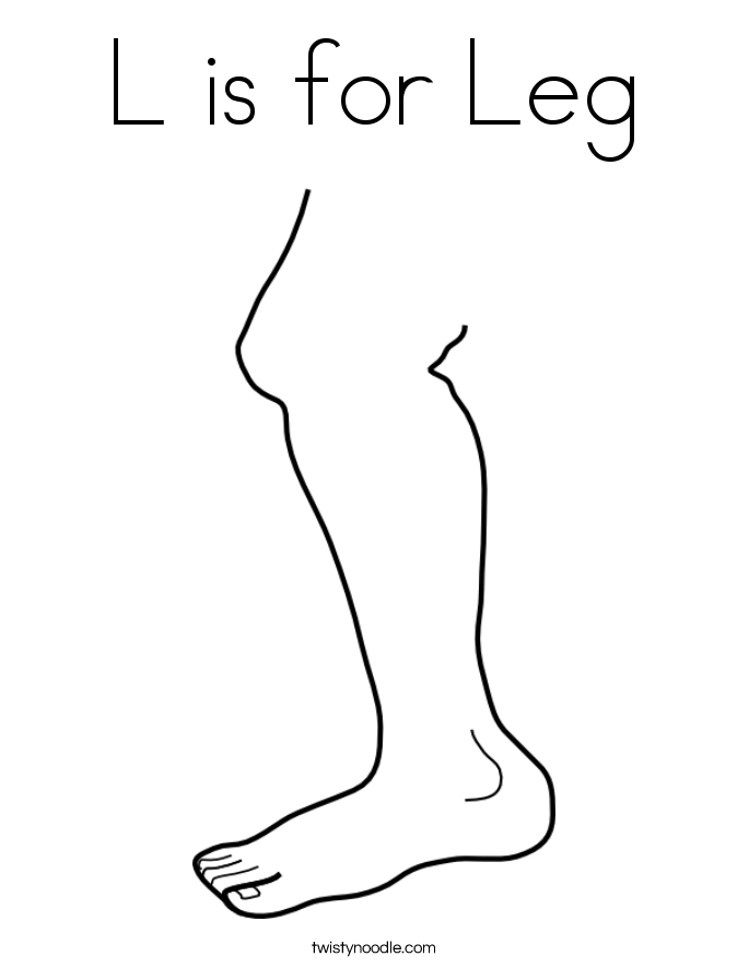 L Is For Leg Coloring Page 685x886 L Is For Leg Coloring Page