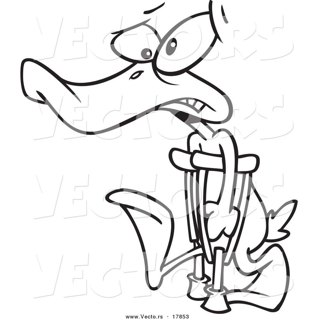 Vector Of A Cartoon Injured Duck Using Crutches For His Lame Leg 1024x1044 Vector Of A Cartoon Injured Duck Using Crutches For His Lame Leg