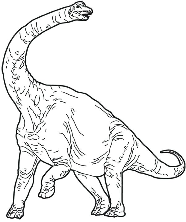 Brachiosaurus Coloring Page Angry Lifting One Leg Coloring Page 600x719 Brachiosaurus Coloring Page Angry Lifting One Leg Coloring Page