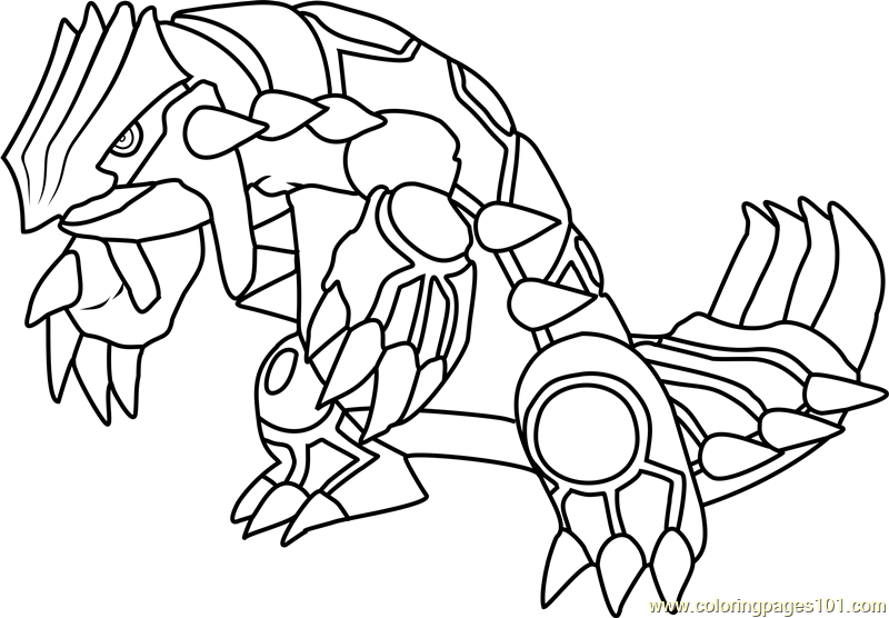 Groudon Pokemon Coloring Page 800x556 Groudon Pokemon Coloring Page