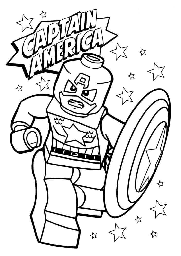 Lego Captain America Coloring Pages