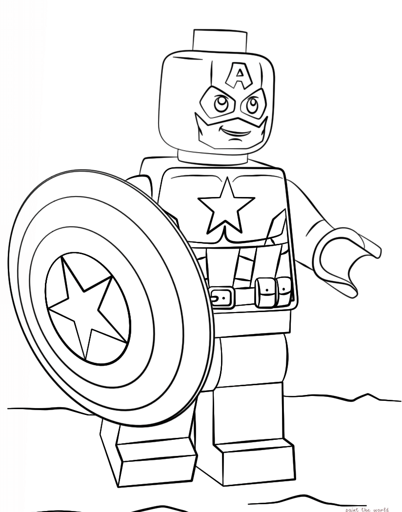 Lego Captain America Coloring Pages at GetColorings.com | Free ...