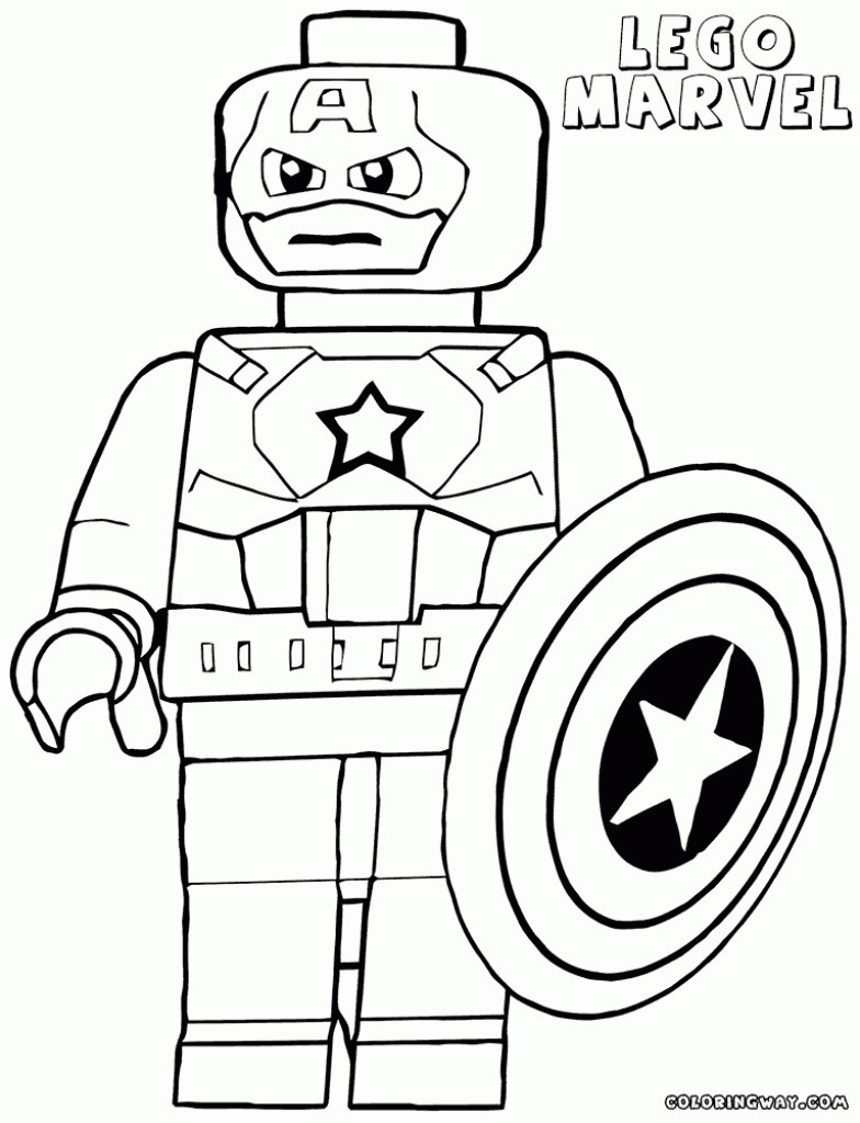 784x1024 Coloring Pages Lego Captain America Copy Marvel Superheroes