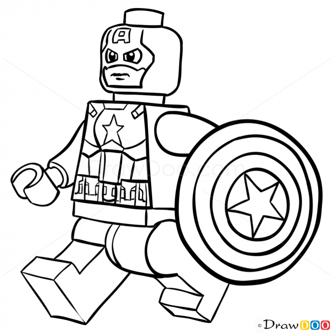 665x664 Coloring Pages Lego Captain America Fresh New