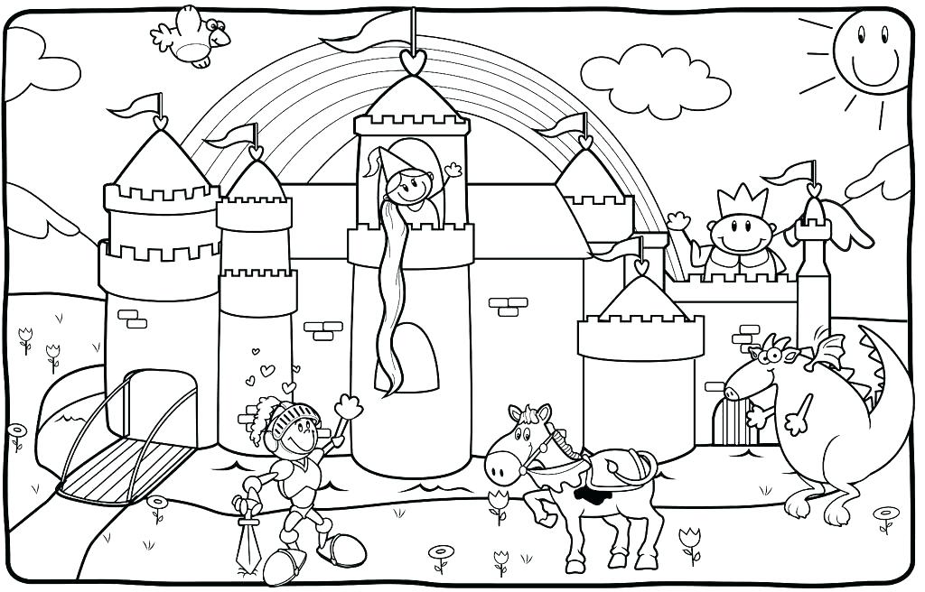 1024x656 Coloring Pages Castle Castle Coloring Sheets Coloring Castle Pages