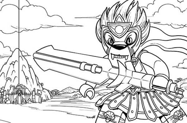Warrior Longtooth Fighting Style Lego Chima Coloring Pages Batch 600x395 Warrior Longtooth Fighting Style Lego Chima Coloring Pages Batch