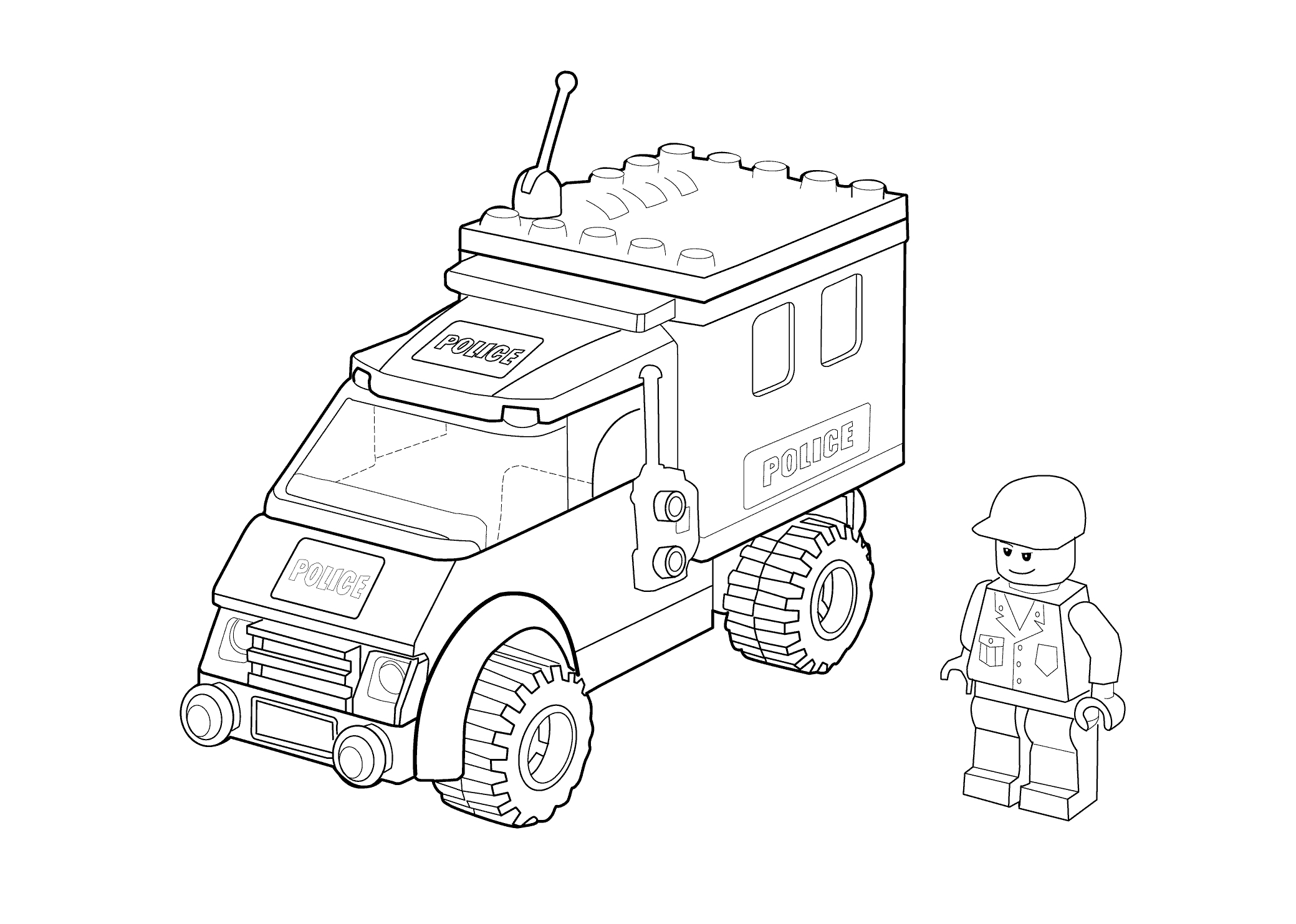 Lego City Coloring Pages
