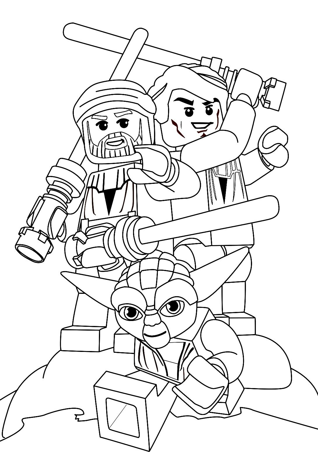 1090x1549 Lego Star Wars Coloring Pages Star Wars. Yoda Is The Coolest One