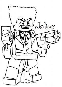 242x338 Printable Lego Batman Joker Coloring Pages For Boy