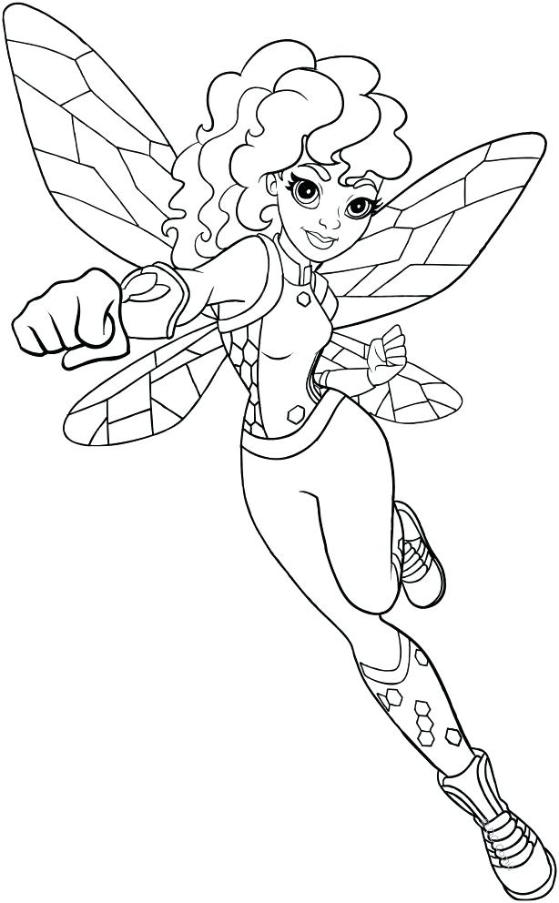 614x992 Dc Superhero Coloring Pages Bumblebee Dc Superhero Girls Coloring