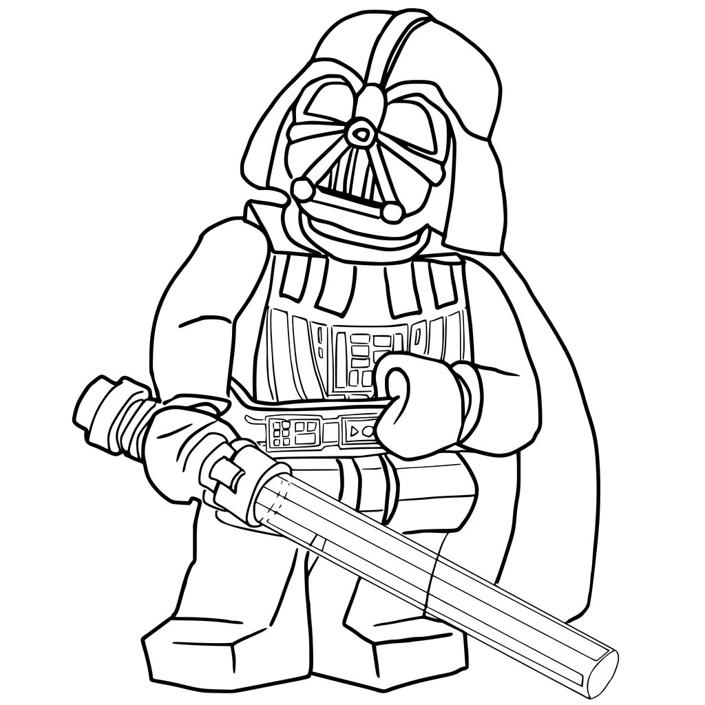 1024x1024 Lego Star Wars Darth Vader Coloring Page