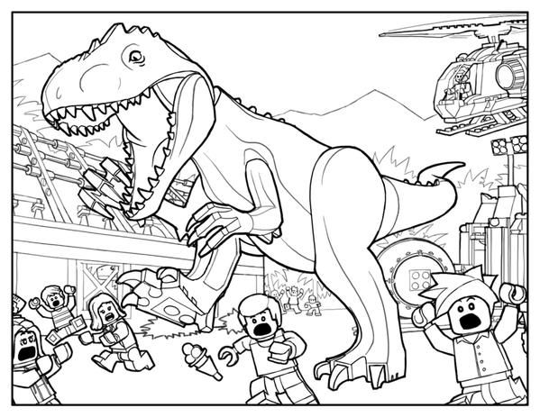Lego Dinosaur Coloring Pages