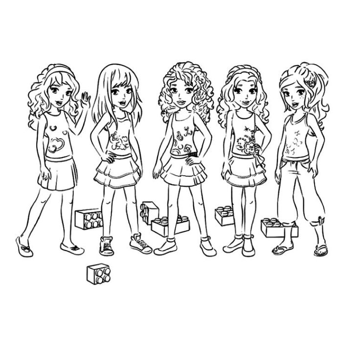 Friendliness Coloring Page Lego Friends Pages 699x699 Friendliness Coloring Page Lego Friends Pages