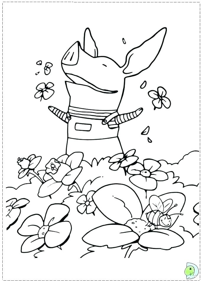 691x960 The Pig Playing Football Coloring Page The Pig Playing Football