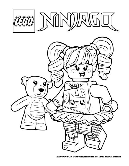 Lego Colouring Page N Pop Girl Legos And Characters 500x640 Lego Colouring Page N Pop Girl Legos And Characters