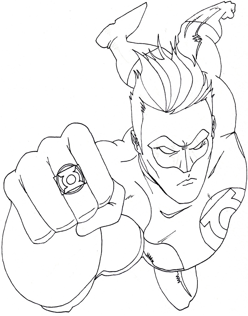 Green Lantern Coloring Pages 824x1049 Green Lantern Coloring Pages