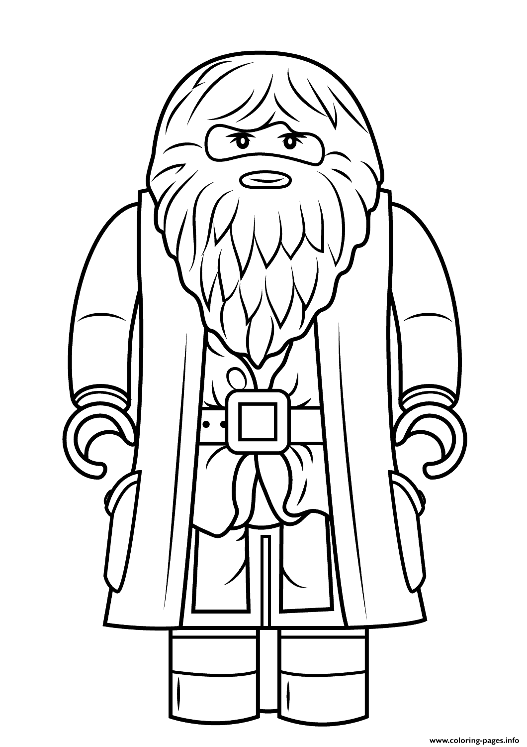 1060x1500 Lego Rubeus Hagrid Minifigure Harry Potter Coloring Pages Printable