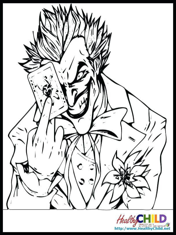 609x813 Joker Coloring Pages The Joker Coloring Pages Batman And Joker