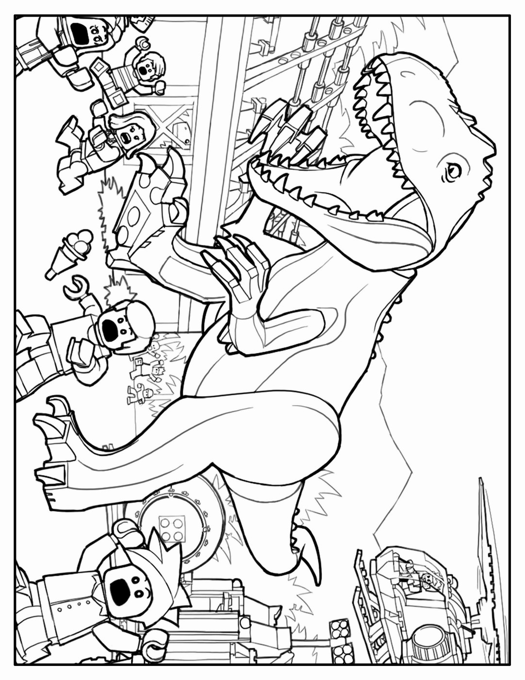 Lego Jurassic World Coloring Book 1082x1400 Lego Jurassic World Coloring Book