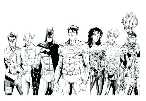 600x415 Justice League Coloring Pages Plus Justice League Coloring Page