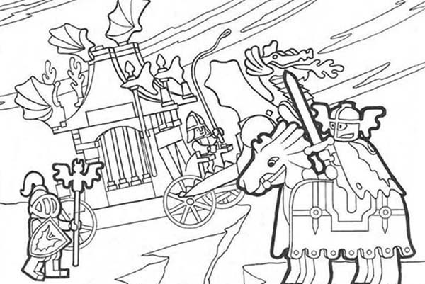 Lego Knights Coloring Pages