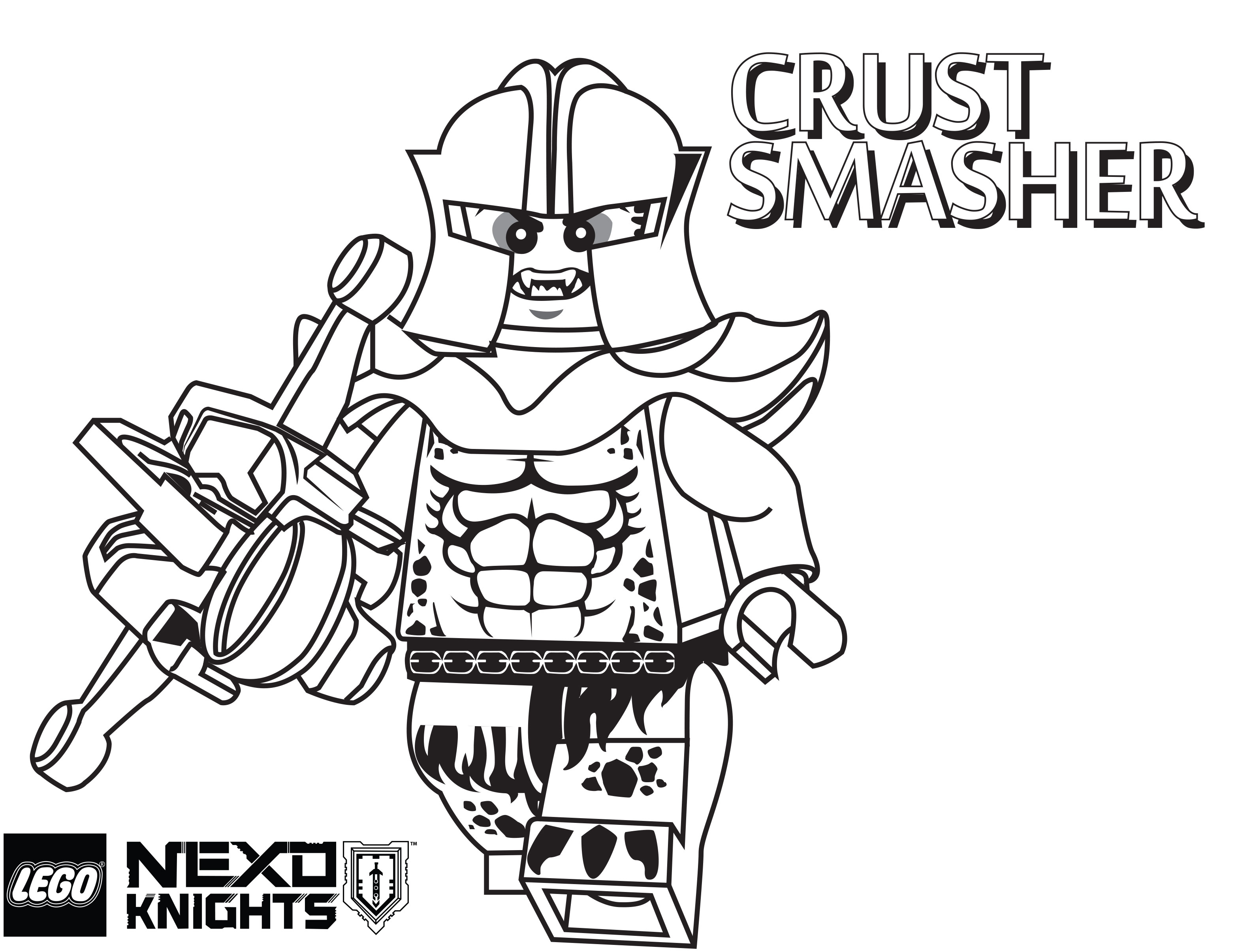 Lego Nexo Knights Coloring Pages Crust Smasher 3134x2411 Lego Nexo Knights Coloring Pages Crust Smasher