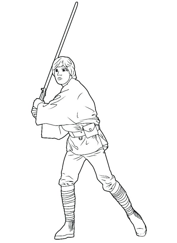 594x813 Luke Skywalker Coloring Pages Pin Drawing Darth Vader Luk