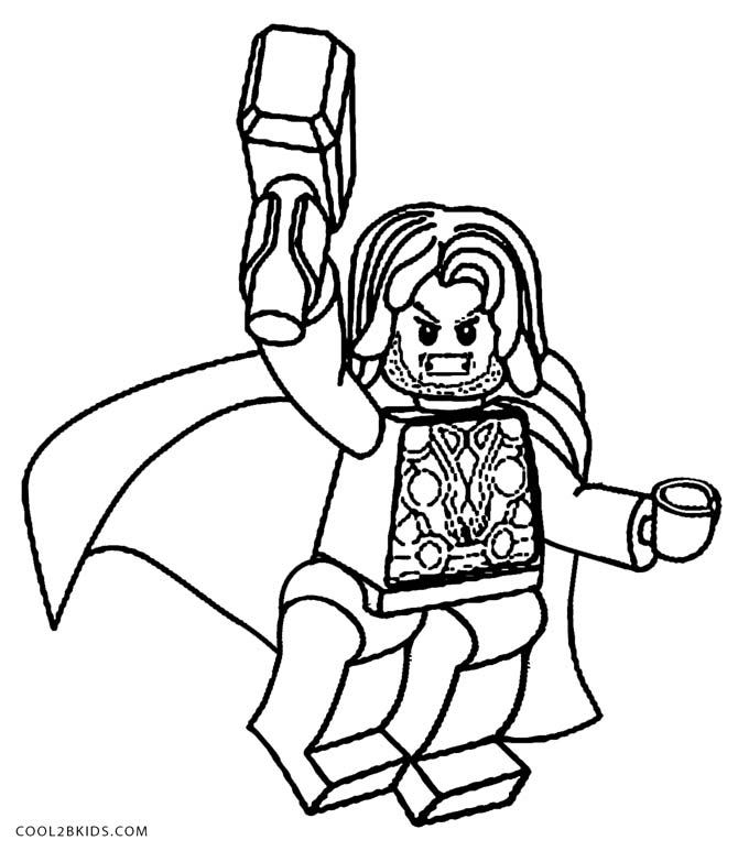 Lego Thor Coloring Pages 670x773 Lego Thor Coloring Pages