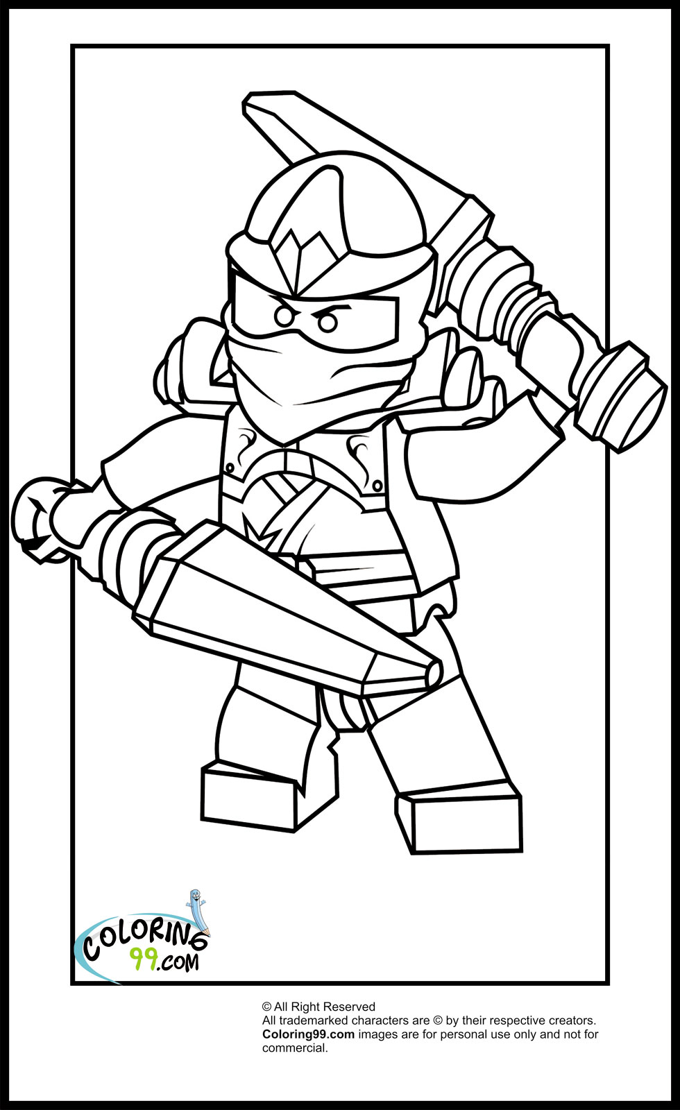 980x1600 Lego Ninjago Kai Coloring Pages Team Colors
