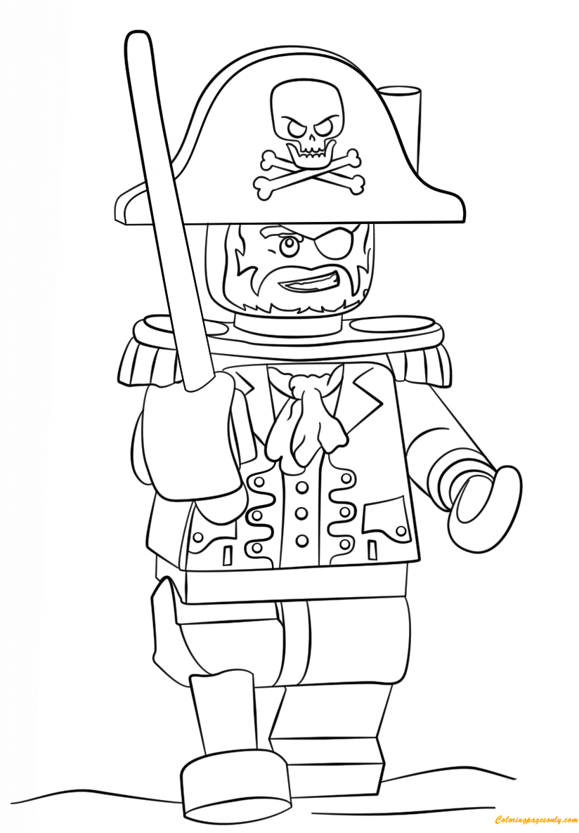 824x1186 Lego Pirate Coloring Page