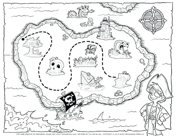 600x464 Pirate Color Page Treasure Map Coloring Page Pirate Treasure Map