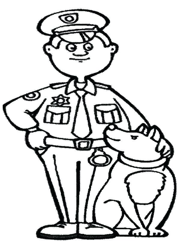 Policeman Coloring Page Police Officer And His Dog Coloring Page 600x831 Policeman Coloring Page Police Officer And His Dog Coloring Page