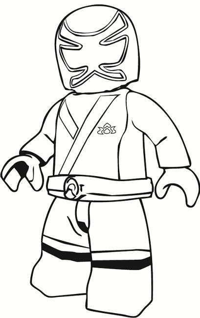 409x650 Lego Samurai Power Ranger Minifigure Coloring Page For Boys Boys