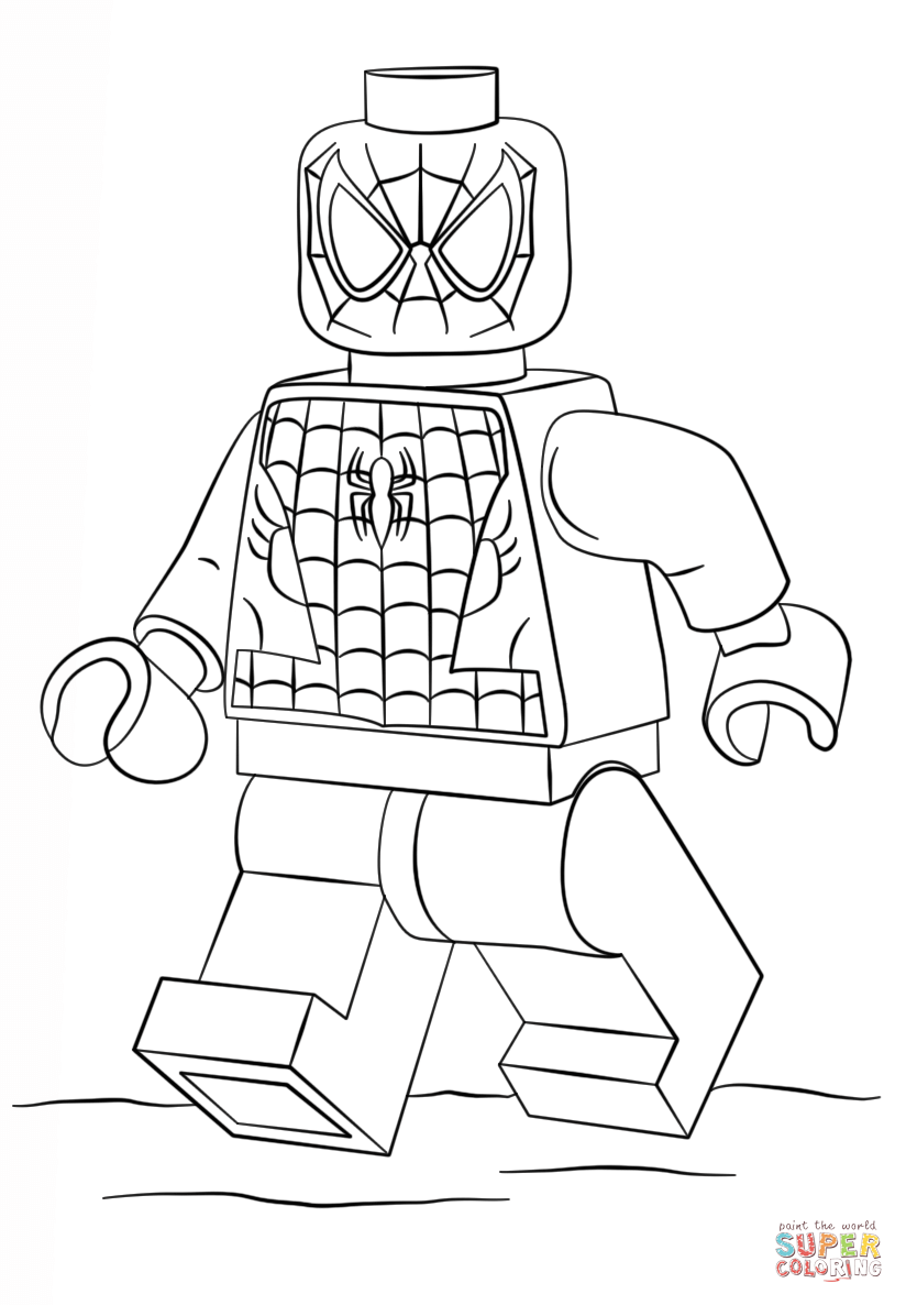 Lego Spiderman Coloring Pages To Print