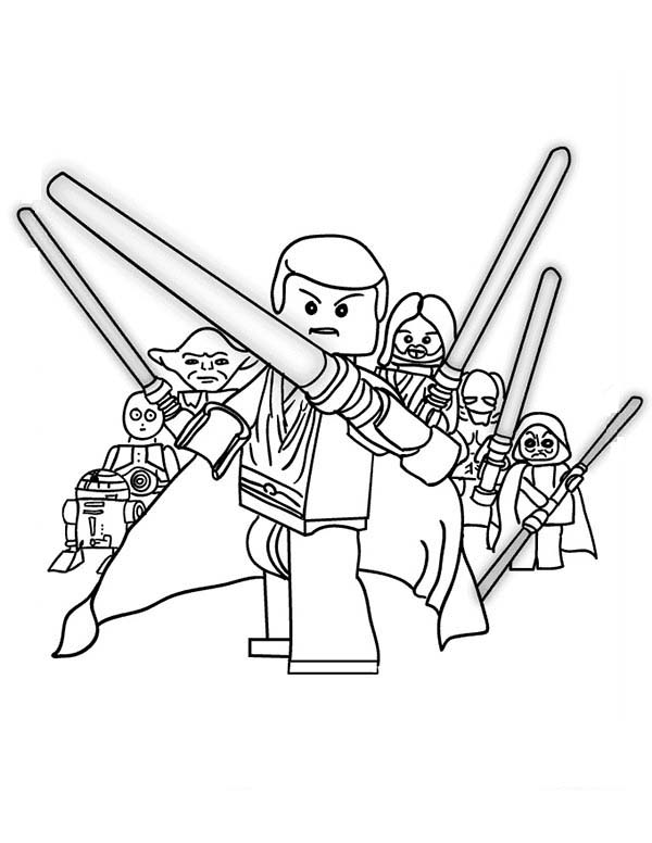 The Star Wars Characters Lego Coloring Page 600x776 The Star Wars Characters Lego Coloring Page