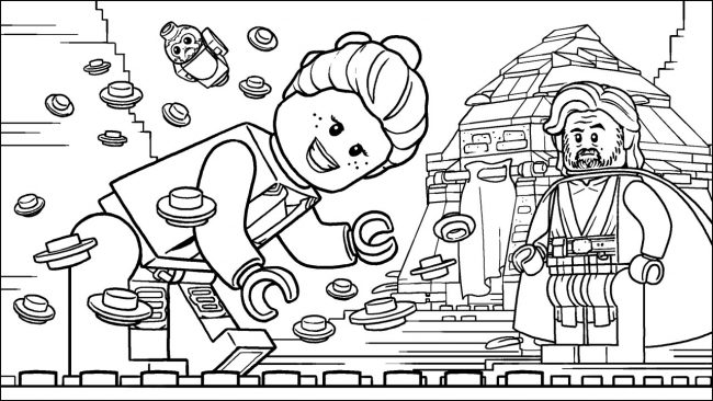 Lego Star Wars Last Jedi Ahch To Training Island Coloring Page 650x366 Lego Star Wars Last Jedi Ahch To Training Island Coloring Page