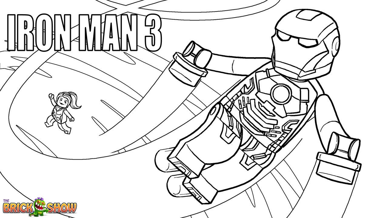 1280x720 Lego Marvel Super Heroes Coloring Page, Lego Lego Iron Man 3