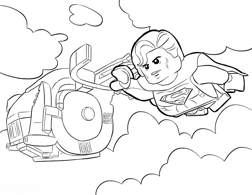 Lego Superman Coloring Pages Superhero 841x650 Lego Superman Coloring Pages Superhero