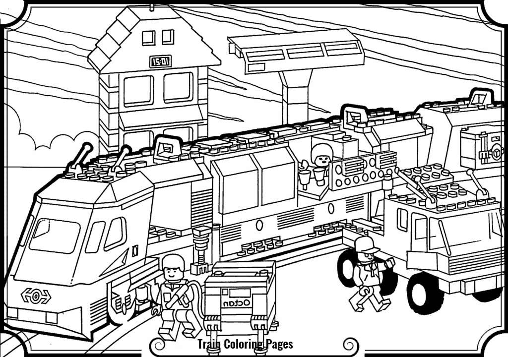 1024x720 Lego Train Coloring Pages Train Station Clipart Coloring 2