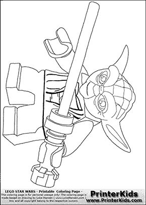 Lego Yoda Coloring Pages