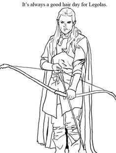 236x311 Legolas, The Lord Of The Rings Coloring Page Door Decs